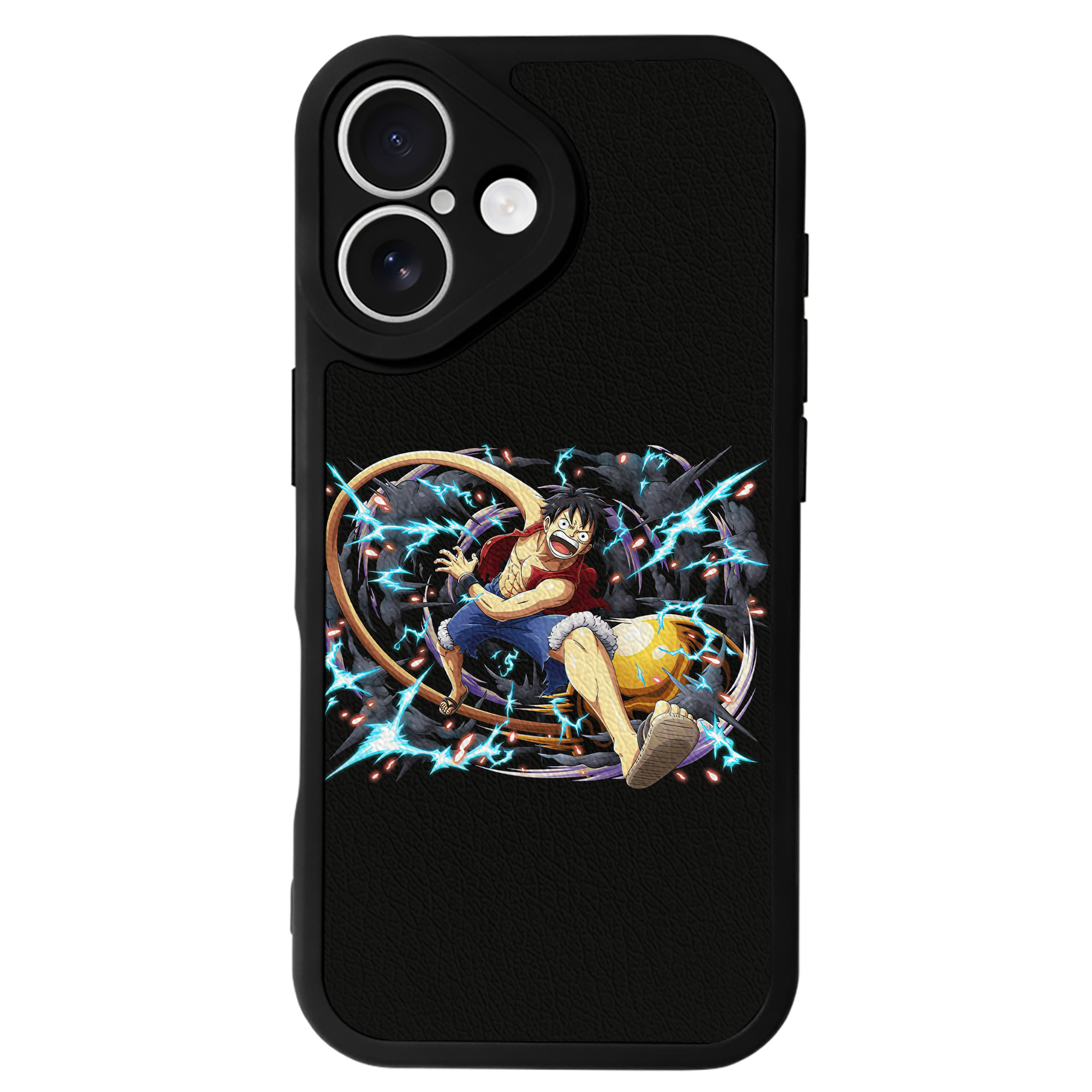 （画像用） ワンピース モンキー・D・ルフィ ONE PIECE Monkey D. Luffy 【iPhone 16シリーズ対応】シリコンスマホケース（レザー調） 材質：シリコン